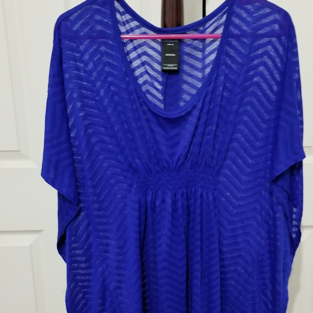 Blue swim cover tunic